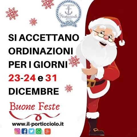 Ordini Natale 2024 Pescheria IL PORTICCIOLO Ciampino